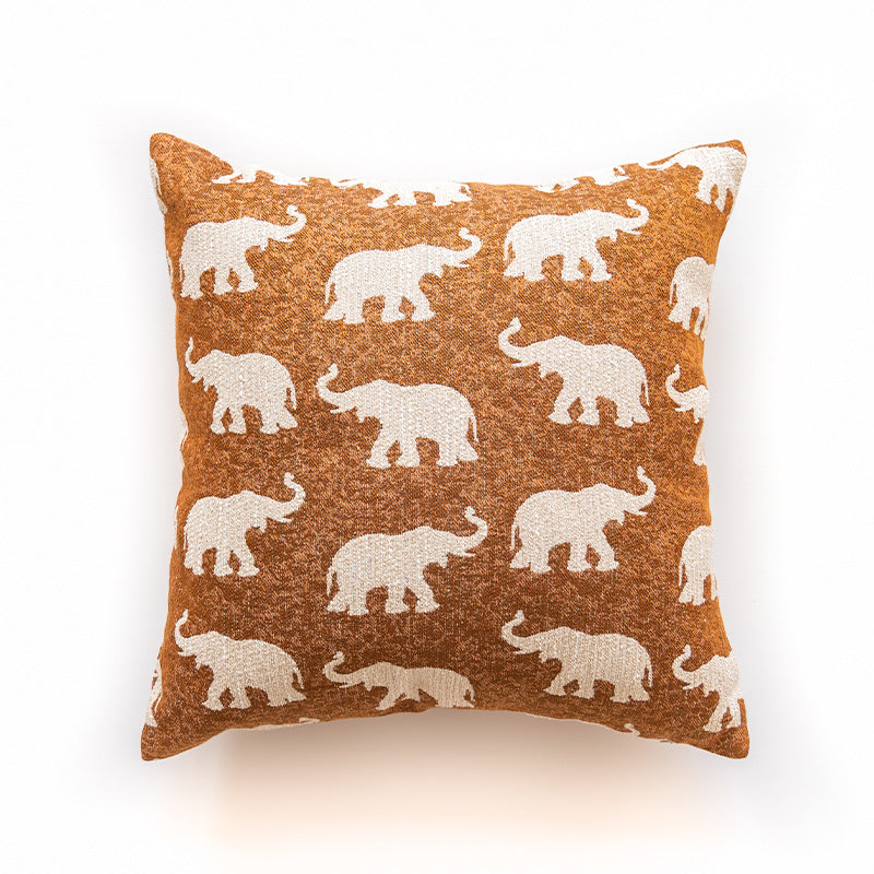 Ethnic Style Yarn-dyed Elephant Throw Pillow Cushion - Fa'Ra Way