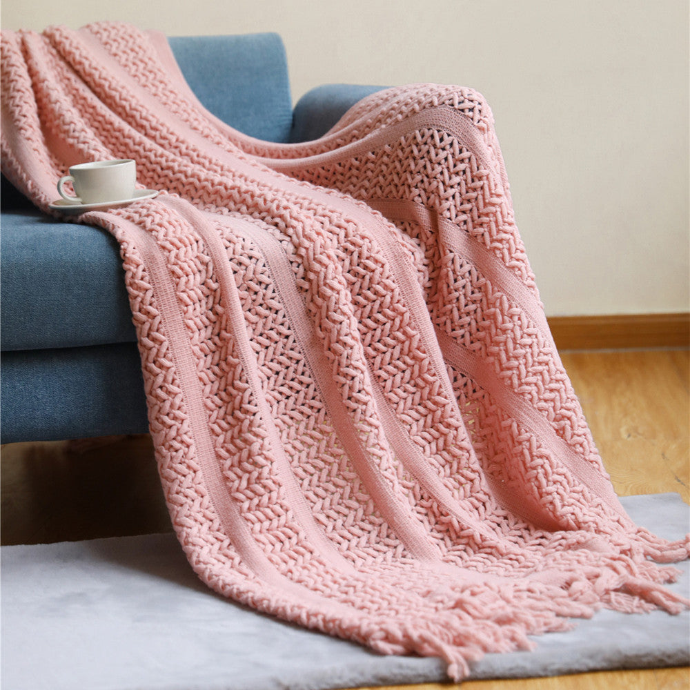 Nordic Sofa Blanket Cover Blanket Knitted Blanket Homestay Hotel Throw Blanket - Fa'Ra Way