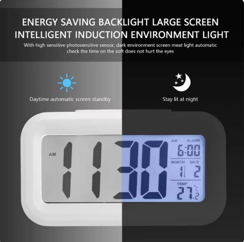 Mini Music Digital Alarm Clock Backlight Snooze Mute Calendar Desktop Alaways On Table Clocks Temperature Electronic LED Clocks - Fa'Ra Way