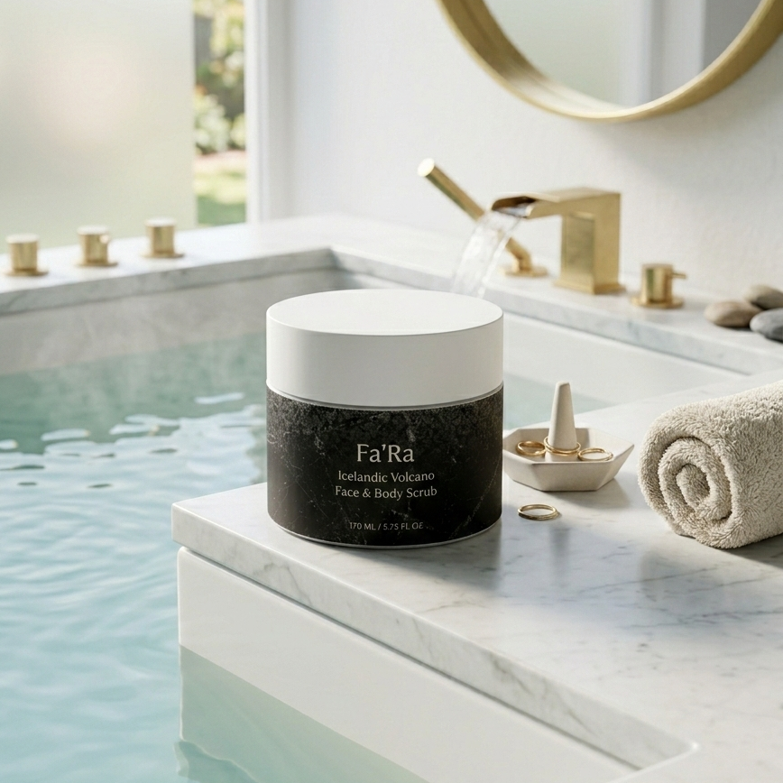 Icelandic Volcano Face & Body Scrub - Natural Exfoliator by FA'RA - Fa'Ra Way