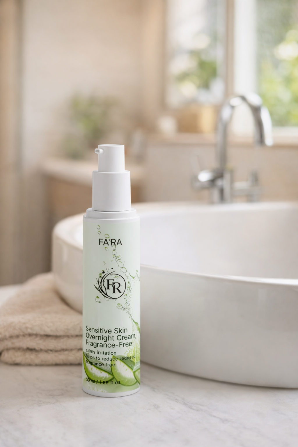 Fragrance-Free Overnight Cream for Sensitive Skin | Aloe & Hyaluronic Acid by FA'RA - Fa'Ra Way